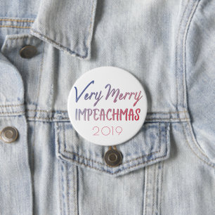Mycket merry Impeachmas  Rött vitt blått uppföl Knapp