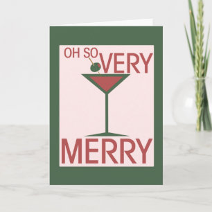 Mycket merry Martini Julafton Helgkort