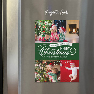 Mycket merry Script Magnetic Helgdag PhoCard