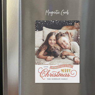 Mycket merry Script Magnetic Helgdag PhoCard