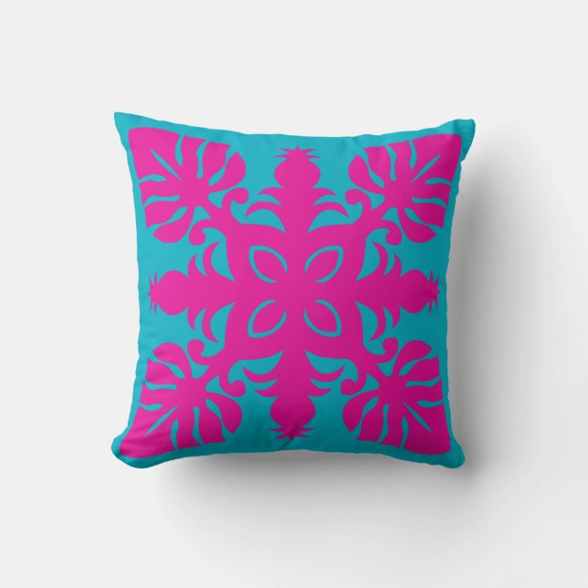 MYCKET MODERN HAWAIIAN QUILT PILLOW-Pineapple Kudde (Framsida)