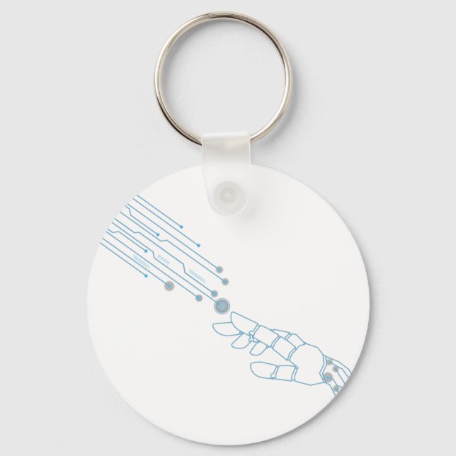 mycket modern nyckelkedja för robotdesign nyckelring (Framsida)