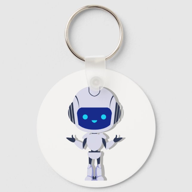 mycket modern robotdesign nyckelring (Framsida)