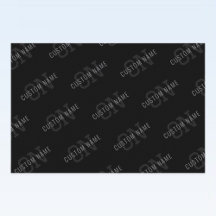 Mycket Mörk Grått och svart Monogram Namn Mönster