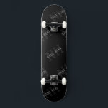 Mycket Mörk Grått och svart Monogram Namn Mönster Mini Skateboard Bräda 18,5 Cm<br><div class="desc">Modern monogram namn mönster,  anpassa som du vill!</div>