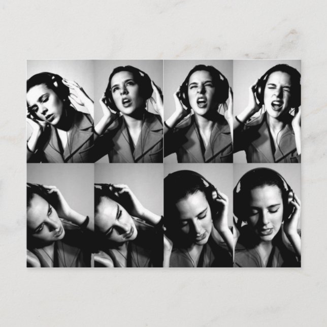 Mycket musik vykort (Framsida)