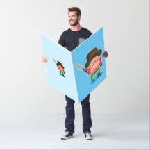 Mycket mycket stort hälsningkort med en pirat