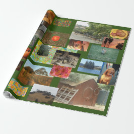Mycket nära saker-kollage med träd,hundar,natur presentpapper