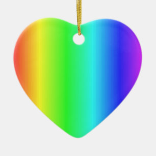 Mycket nätt regnbåge>Heartprydnadar Julgransprydnad Keramik