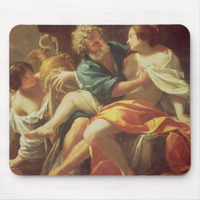 Mycket och hans döttrar, c.1630 (olja på kanfas) musmatta (Framsidan)