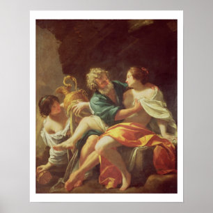 Mycket och hans döttrar, c.1630 (olja på kanfas) poster