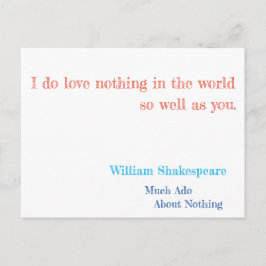 Mycket om ingenting vykort