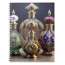 Mycket ornat Baroque Stil Parfym Flaskor Anteckningsbok
