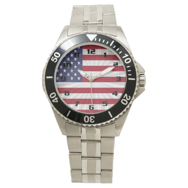 Mycket patriotisk amerikansk Flagga Speciell Moder Armbandsur (Framsida)