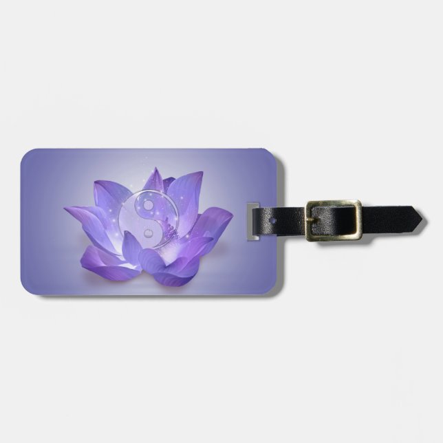 Mycket Peri Lotus och Yin Yang Bagagebricka (Horisontell Framsida)