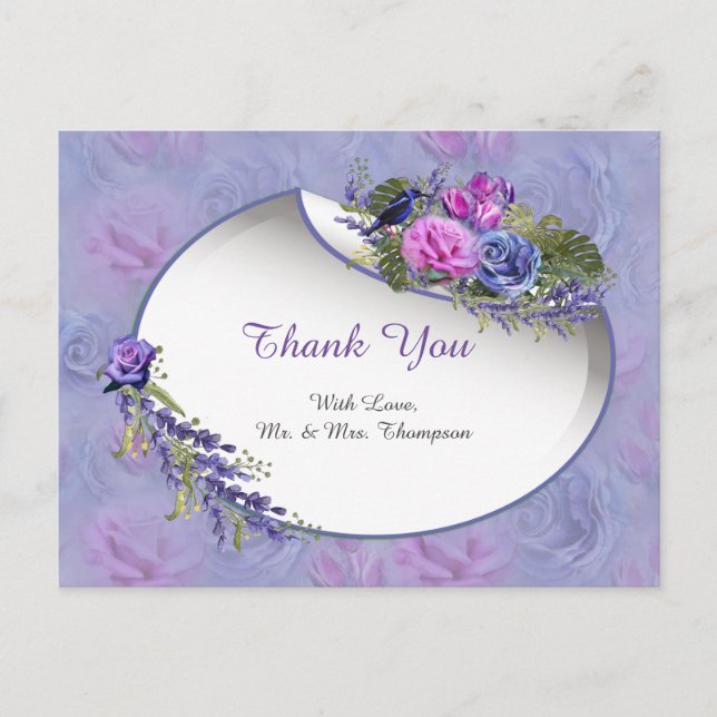 Mycket peri Watercolor,Ro,Tulips Vykort (Framsida)