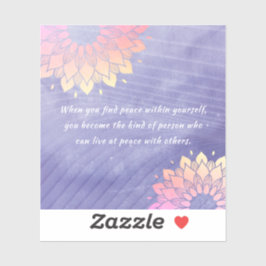 Mycket Peri Yoga Instruktör Ro Guld Mandala citat Klistermärken