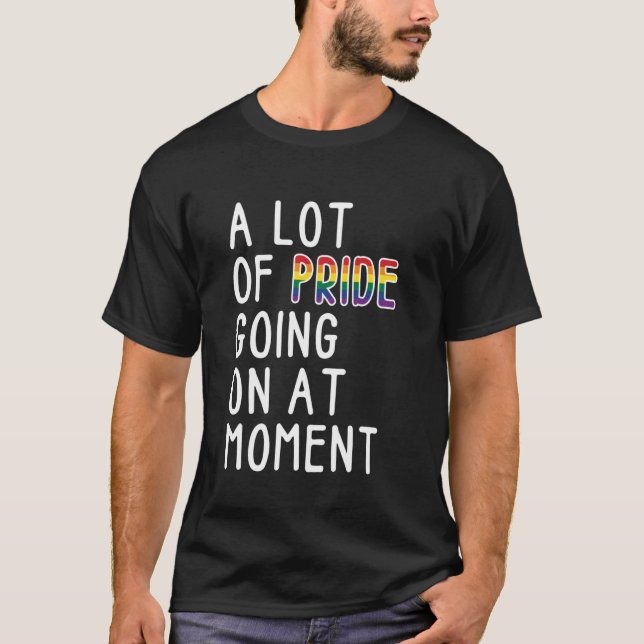 Mycket Pride pågår just nu i det berömda HBT-Pride T Shirt (Framsida)
