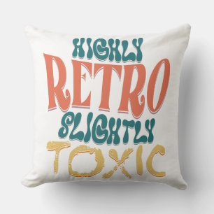 Mycket Retro, Lite Giftig, Vintage Typografi Kudde