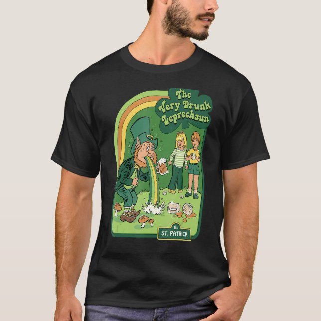 Mycket rinnande Leprechaun St Patrick S Day Lyckli T Shirt (Framsida)