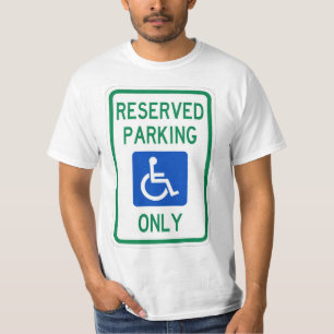 Mycket Rolig Klassisk Reserverad Handikapp Skylt T Shirt