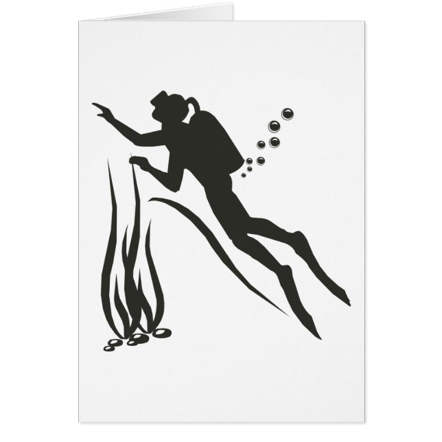 Mycket rolig SCUBAdykare Hälsningskort (Framsidan)