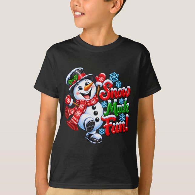 Mycket rolig snöman t shirt (Framsida)