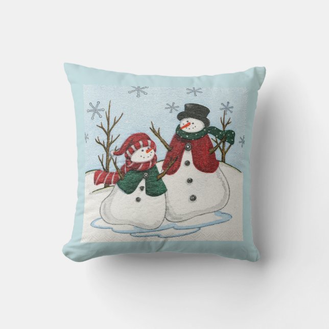 Mycket Roliga Snömannen Kudde (Framsida)