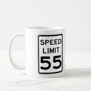 Mycket Roligt 55 MPH Road Sign Coffee Kopp