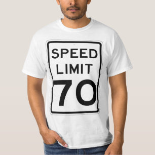 Mycket Roligt, 70 MPH, hastighetsbegränsning, teck T Shirt