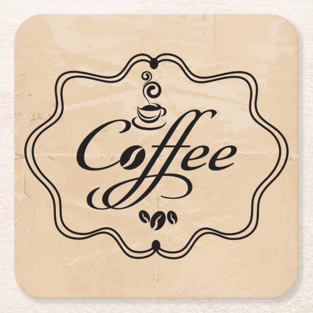 Mycket Roligt allmän Underlägg kaffeuppsättning Papper Kvadrat (Framsidan)
