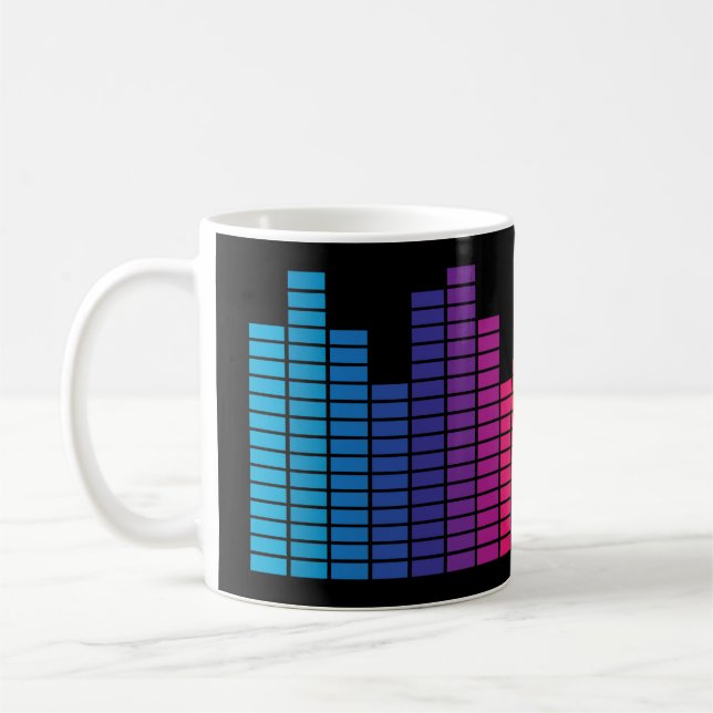 Mycket Roligt Digital Graphic Equalizer Coffee Mug Kaffemugg (Vänster)