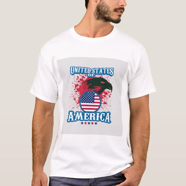 Mycket Roligt Förenta staterna Eagle T-Shirt (Framsida)