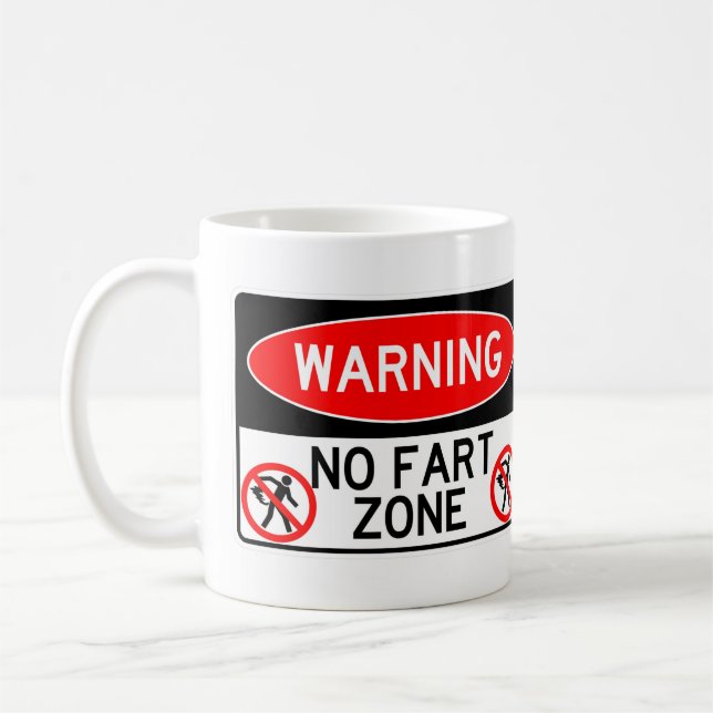 Mycket Roligt Klassiskt no Fart Zon Sign Coffee Mu Kaffemugg (Vänster)