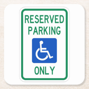 Mycket Roligt Klassiskt reserverat Handicap Parkin Underlägg Papper Kvadrat