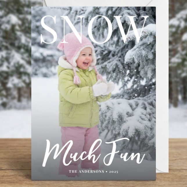 Mycket roligt minimalistiskt julfoto  julkort (Skapare uppladdad)