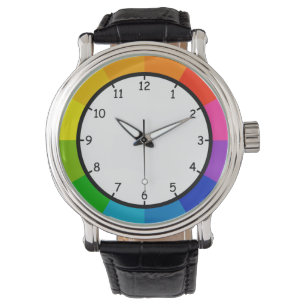 Mycket Roligt och färgat Färg Wheel Wrist Watch Armbandsur