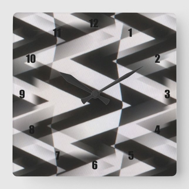 Mycket Roligt och ovanliga steg i Metall Fyrkantig Klocka (Framsida)