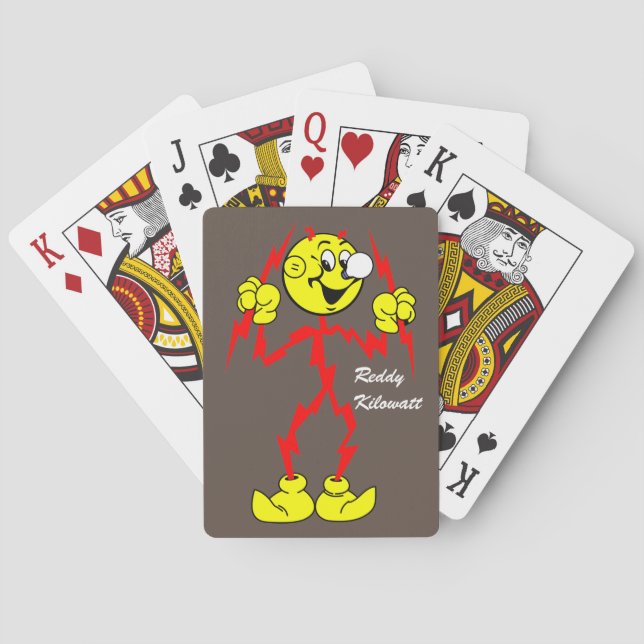 Mycket Roligt Reddy Kilowatt Casinokort (Baksidan)