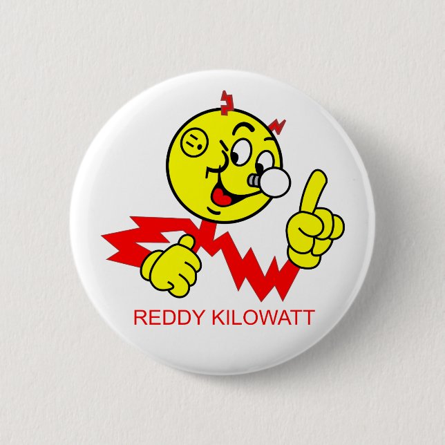 Mycket Roligt: Reddy Kilowatt-knapp Knapp (Framsida)