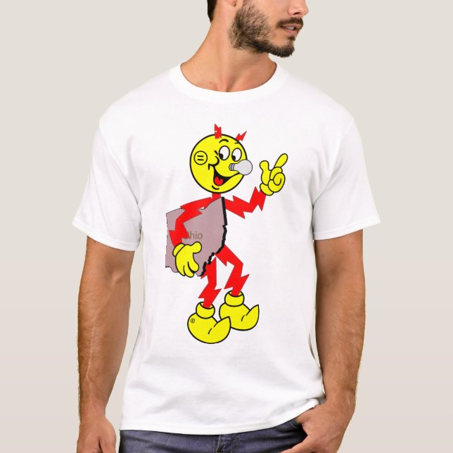 Mycket Roligt Reddy Kilowatt Ohio T-Shirt (Framsida)