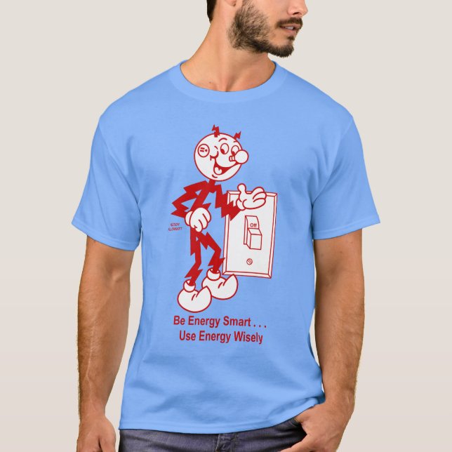 Mycket Roligt Reddy Kilowatt T-Shirt (Framsida)