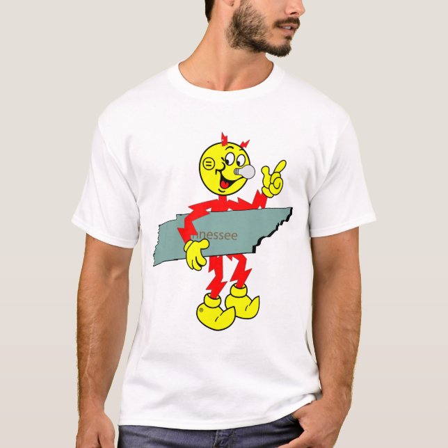 Mycket Roligt Reddy Kilowatt Tennessee T-Shirt (Framsida)