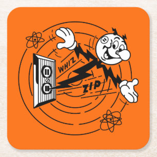 Mycket Roligt Reddy Kilowatt Underlägg uppsättning Papper Kvadrat