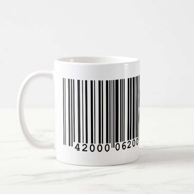 Mycket Roligt streckkod Kaffemugg (Vänster)