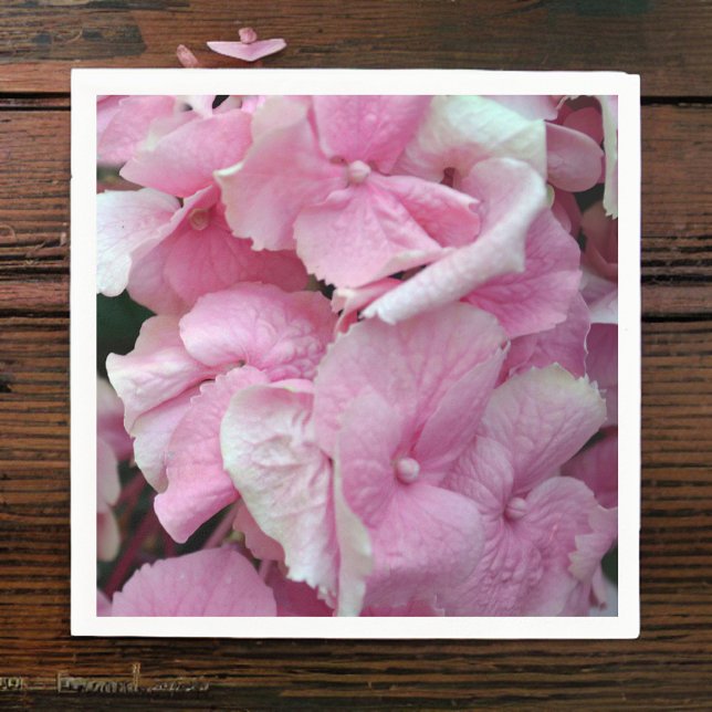 Mycket Rosa Hydrangeas Napkins Pappersservett (Skapare uppladdad)