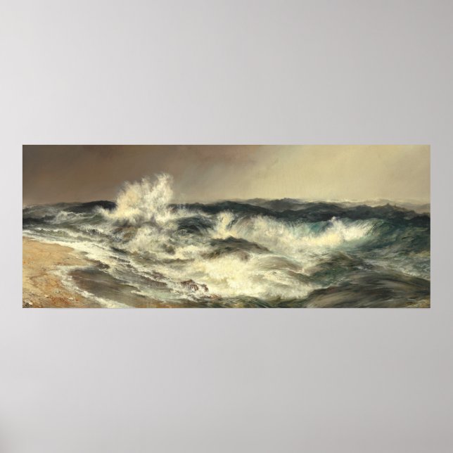 Mycket rundande hav - Thomas Moran Fine Art Poster (Framsidan)
