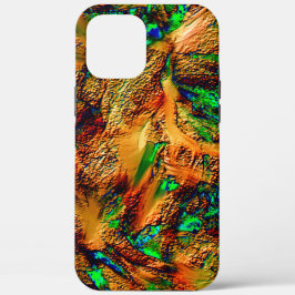 Mycket rustik sten i bränd gult med grönt spot t