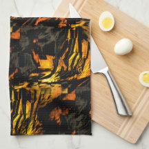 Mycket rustiskt bränd guldgruva, abstrakt mosaik t