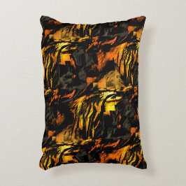 Mycket rustiskt bränd guldgruva, abstrakt mosaik t prydnadskudde